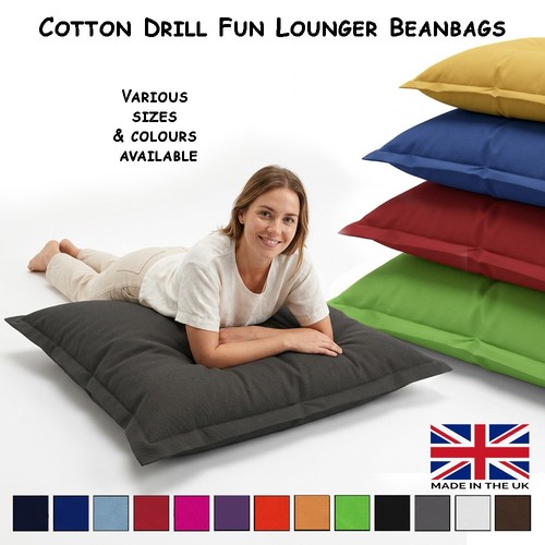 Cotton beanbag lounger cushion - beanbag,