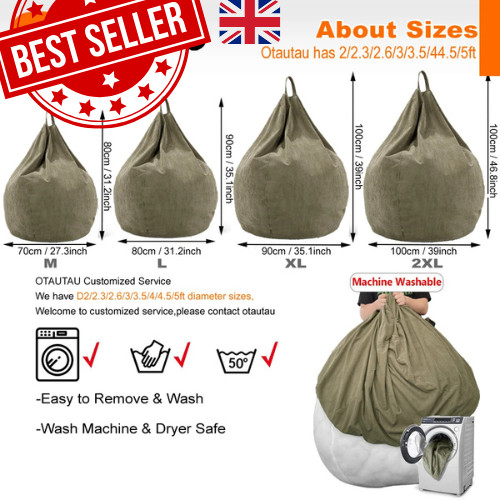 Corduroy bean bag cover large - cover,