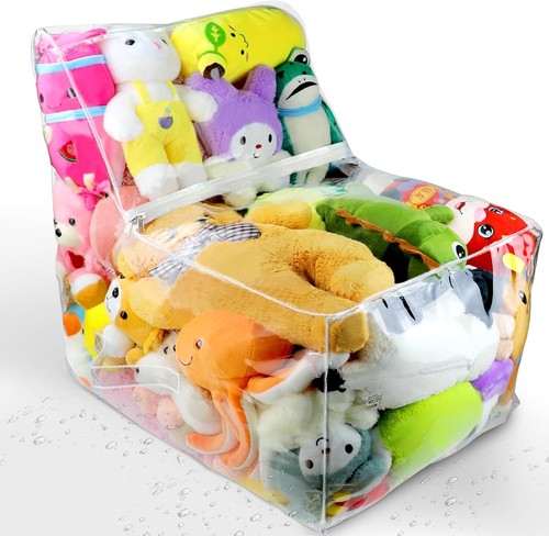 Clear stuffed animal bean bag - bean,