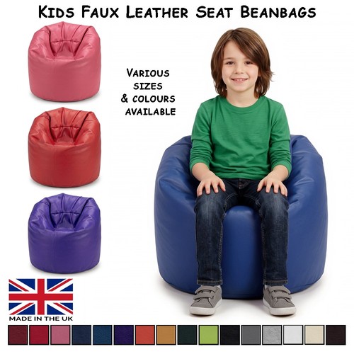 Kids faux leather bean - faux,