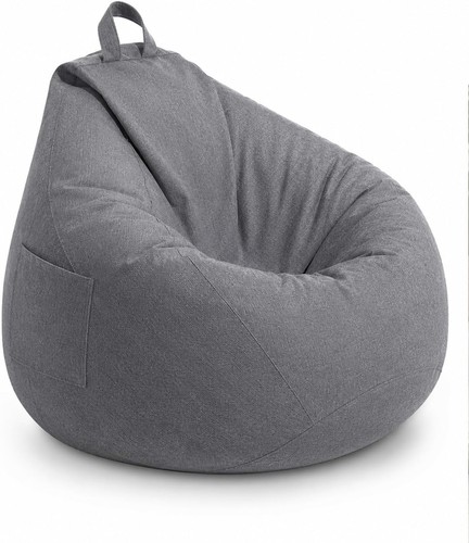 Cotton linen grey bean - cotton, bag