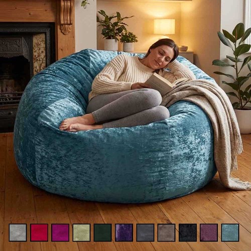 Crushed velvet bean - bean, chair